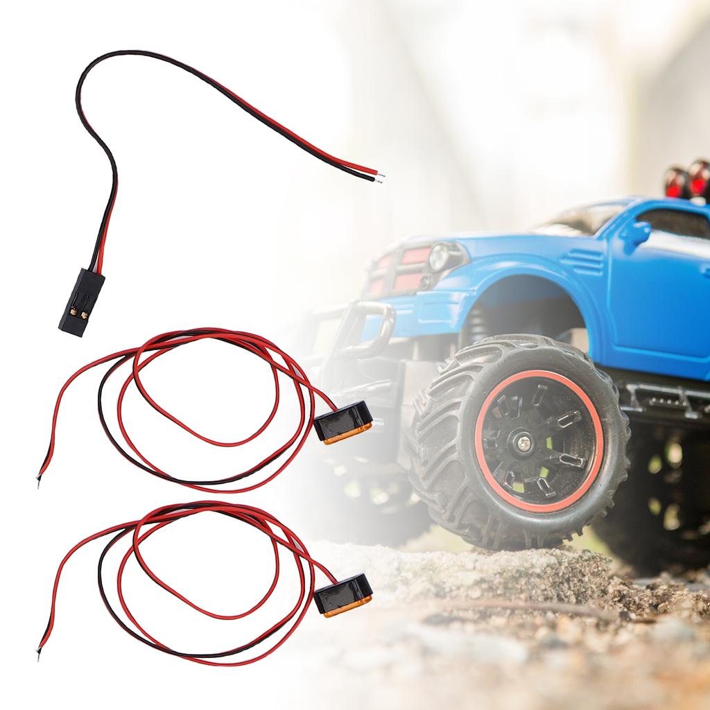 LED Toy Car Lights Remote Control Car Light Strip LED Marker Lights with Heat Shrink Tubing for RC Cars Orange