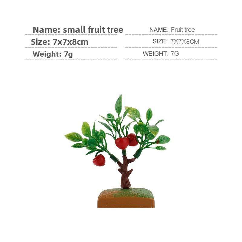 Fruit Fence Simulation Tree Water Grass House Micro Scene Model Ornament