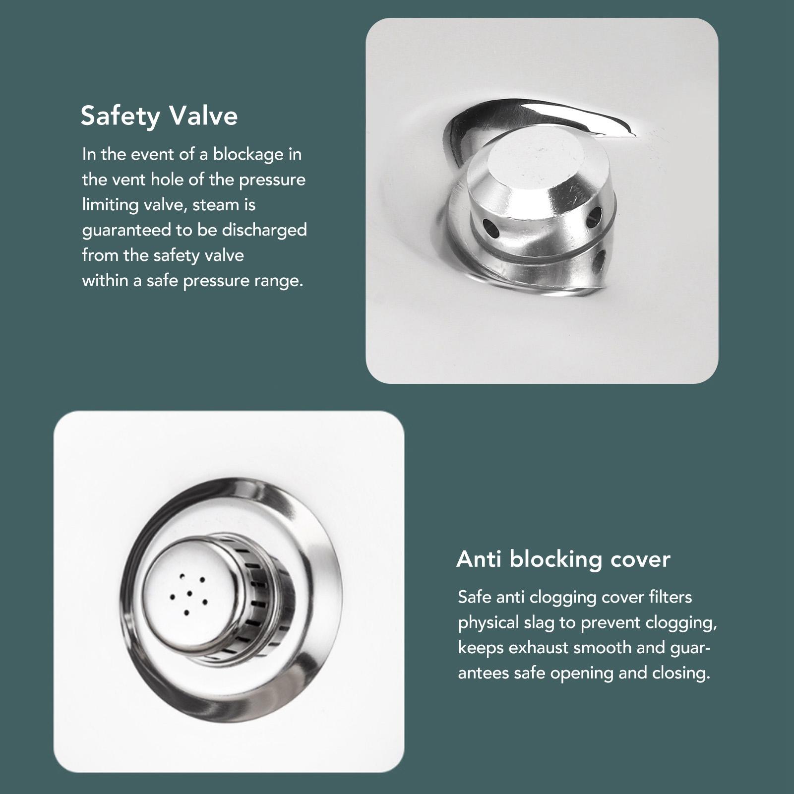 Pressure Cooking Pot Stove Pressure Cooker Multifunctional Stainless Steel Security Handle with Safety Valve for Household