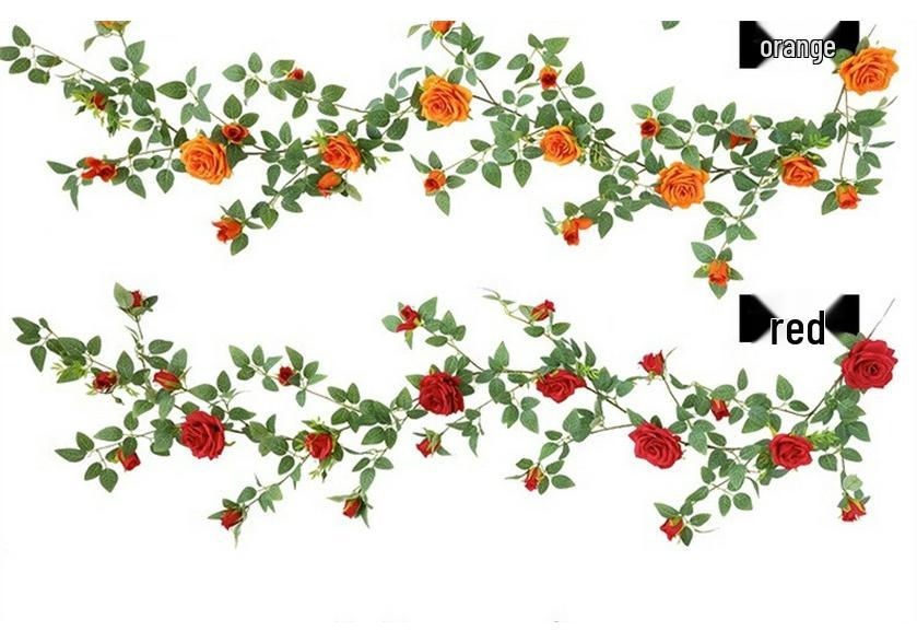 Artificial Rose Vine for Air Conditioner Pipe and Ceiling Wall Decoration