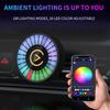 Newest 2in1 Wireless Carplay Android Auto Adapter RGB 16 Leds Music Rhythm Lights Air Freshener Air Vent Car Atmosphere Lamp