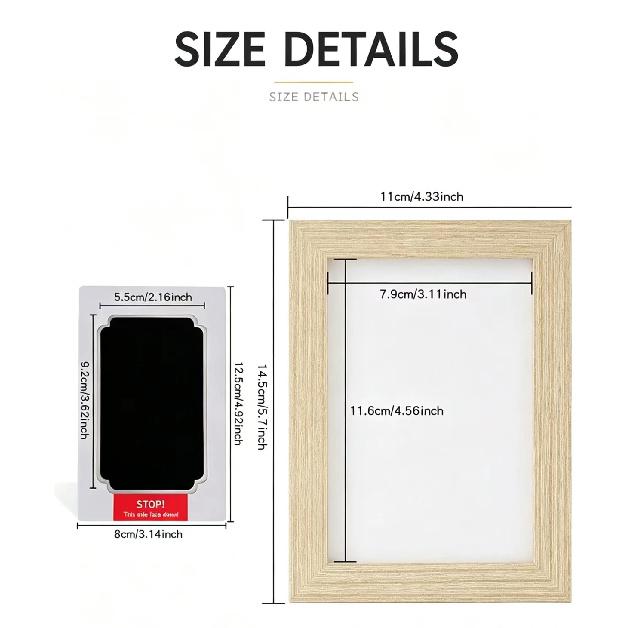 Hot Sale S15 Pet Paw Print Frame Kit for Dogs Cats No-Mess Inkless Print Pad DIY Footprint Keepsake 5 Inch Pet Memorial Gift
