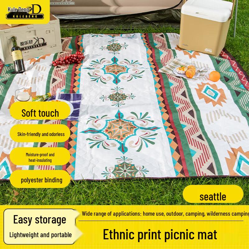 Coolerdeng Ethnic Print Outdoor Picnic Mat