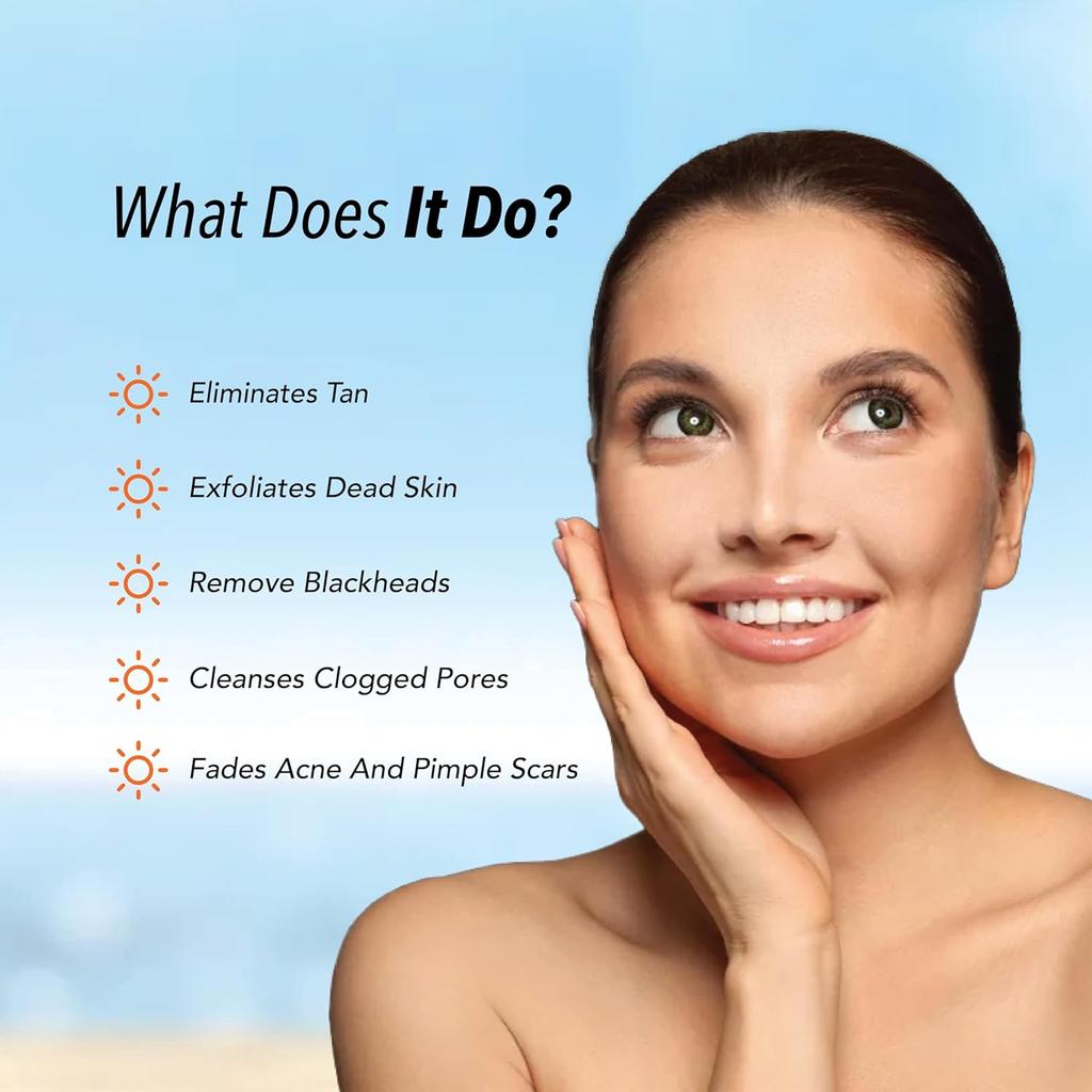 De-Tan Face Pack for Glowing Skin, Oil Control, Acne, Pimples, Detan, Blemishes, Pigmentation & Brightening, Face Cleansing for Face & Body (380 Ml)