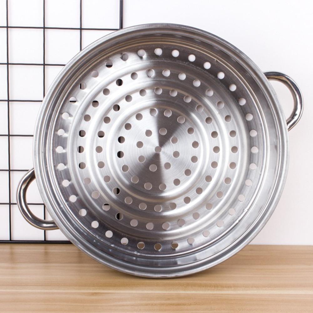 28cm Stainless Steel Steamer with Glass Lid Multifunctional Cooking Pot  Gas Induction Cooker