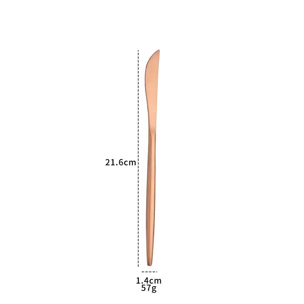 304 Mirror Gold Western Food Knife, Fork and Spoon Tableware Steak Knife and Fork Dessert Fork and Spoon Coffee Spoon Chopsticks