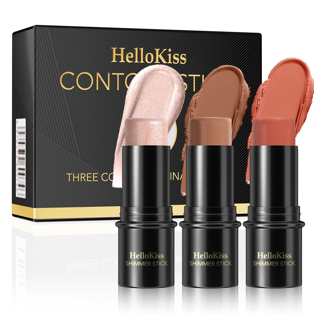3 Set Versions Of Beauty Sticks, Three-Dimensional Modified Highlight Shadow Blush Pen, Multi-Functional Makeup Stick