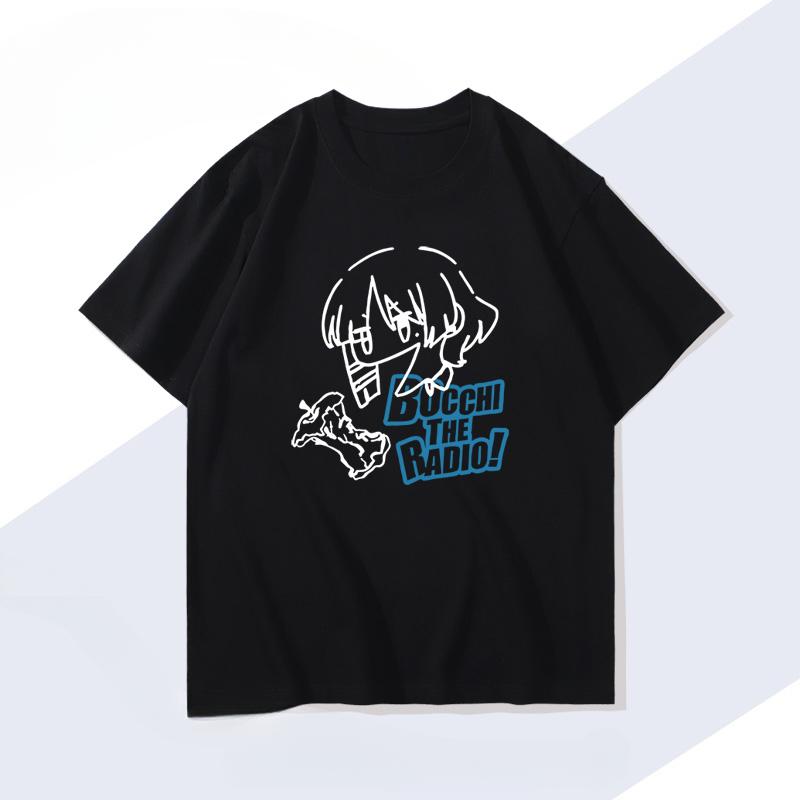 

Summer Men Oversized Printed Tshirts Bocchi Club Music Band Anime Bocchi The Rock Cotton Tops Creative Crew Neck Tees T-Shirt 4XL