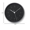 Lemnos City Pop YK23-03 BK Analog Wall Clock, Radio-Controlled, ABS Resin, Black