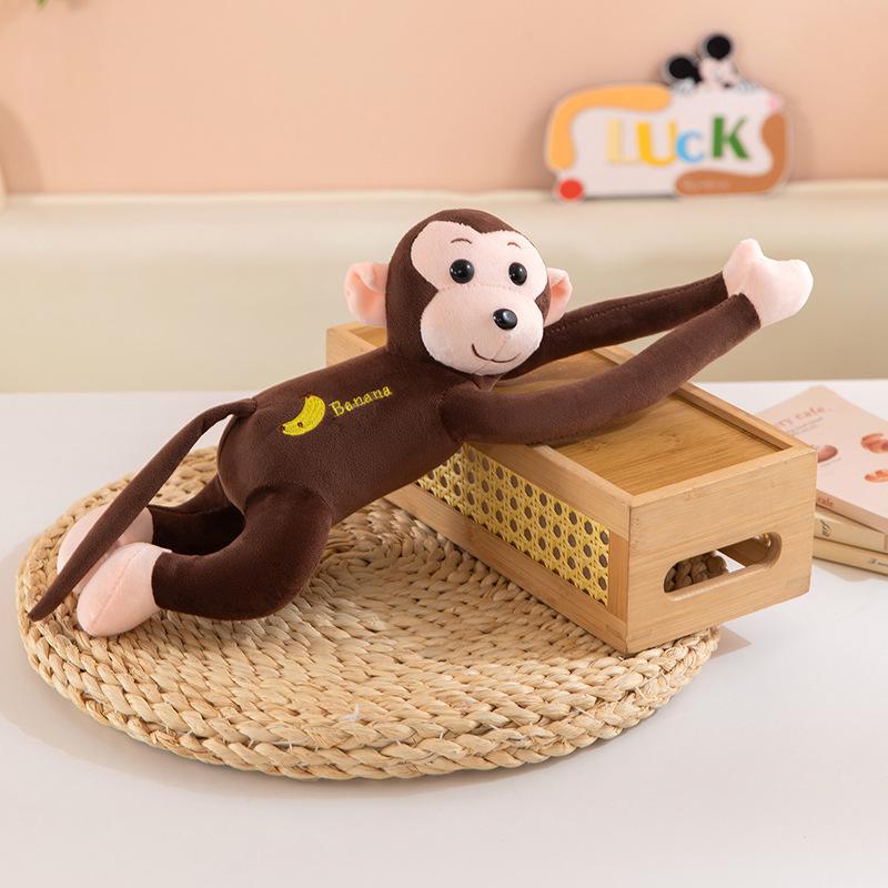 Long-armed Banana Monkey Cartoon Plush Toy Figure - Cute Claw Machine Doll