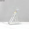 Crystal Staircase Golden Figures Statue Desk Decoration Creative Climbing Stairs Characters Resin Sculpture Room Aesthetic Decor
