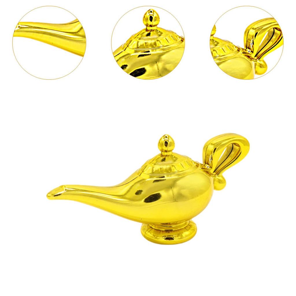 Genie Lamp Ornament Genie Light Toy, Gift Collection Home Decoration Desktop Decor Photo Props for Halloween Bedroom Party