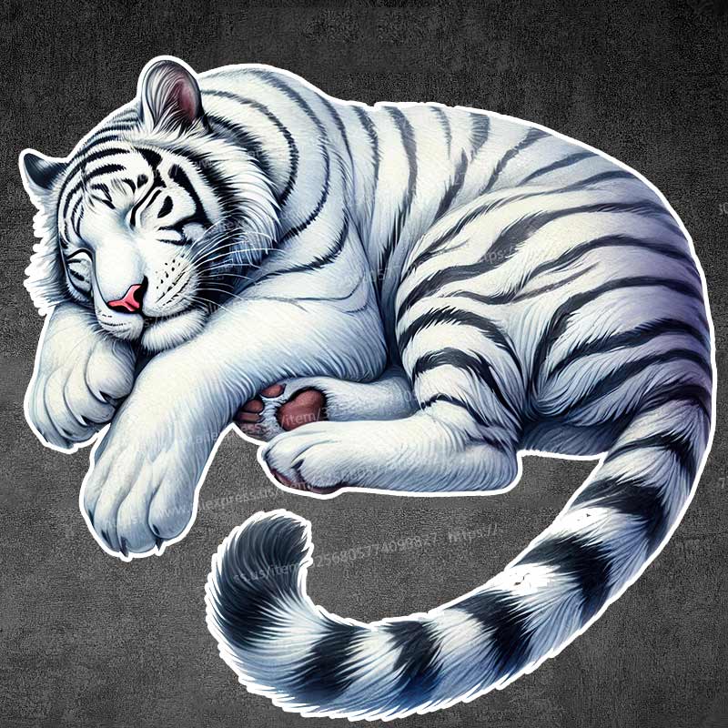 

Majestic White Tiger Wildlife Art Car Sticker Waterproof Vinyl Decal on Bumper Rear Window Laptop Self-adhesive Decal Y168 J-15cm Longest Side