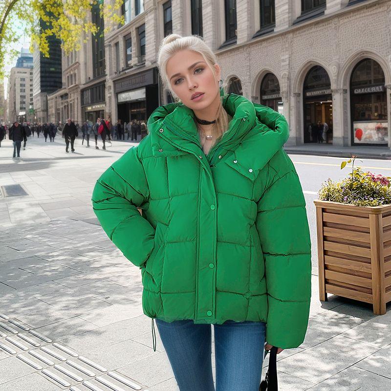 2024 Winter Thickened Short Bread Clothing Women's Loose Korean Version Casual Versatile Down Cotton Clothing Warm Jacket