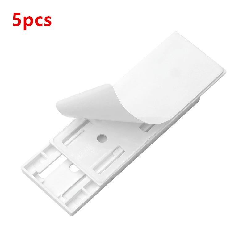 5/10PCS Self-Adhesive Wall Mount Power Strip Fixer Hanging Socket Holder No Drilling Cable Organizer for Home Use