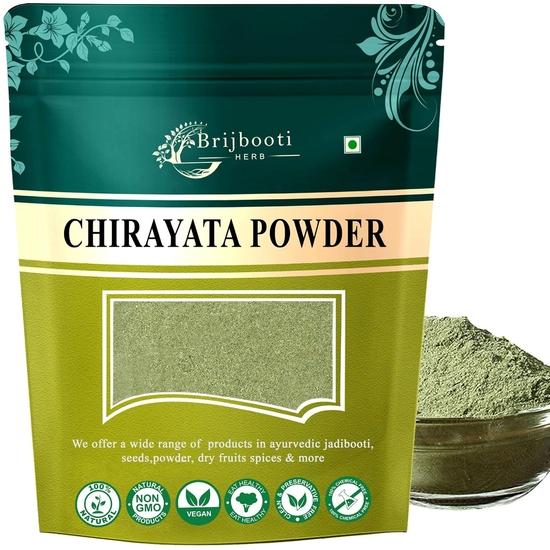Brijbooti Chirayata Powder | chirata | Kirayata | Kalmegh | Bitterstick Powder| Pure & Natural | 100 Gm 100GM