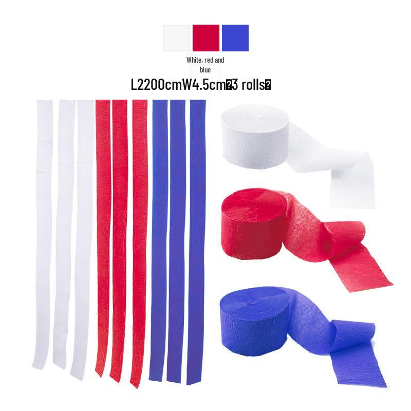 3-Pack Colored Crepe Paper Streamers for Birthday Decorations