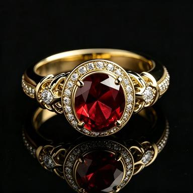 2026 New European and American New Pigeon Blood Ruby Ring Retro Palace Style Light Luxury Full of Zircon Jewelry for Women