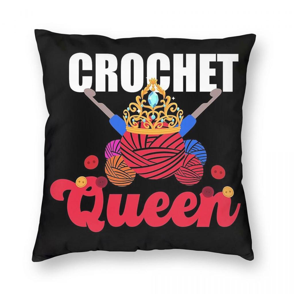 Crochet Queen Square Pillowcase Polyester Linen Velvet Pattern Zip Decor Pillow Case Room Cushion Cover