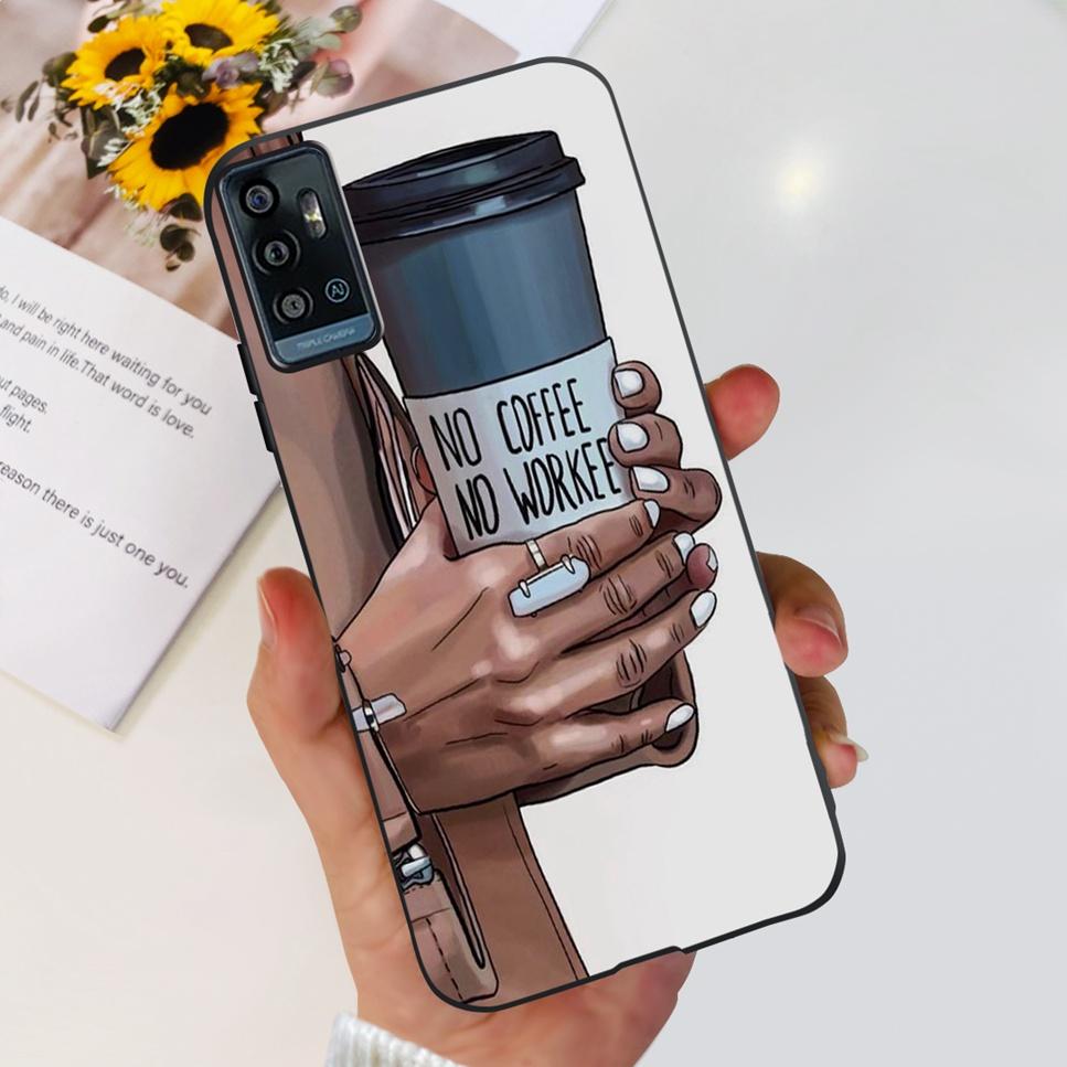 For ZTE Blade A71 6.52" Case Cartoon Dinosaur Football TPU Soft Silicone Cover For ZTE Blade A71 2021 A7030 Phone Cases Fundas