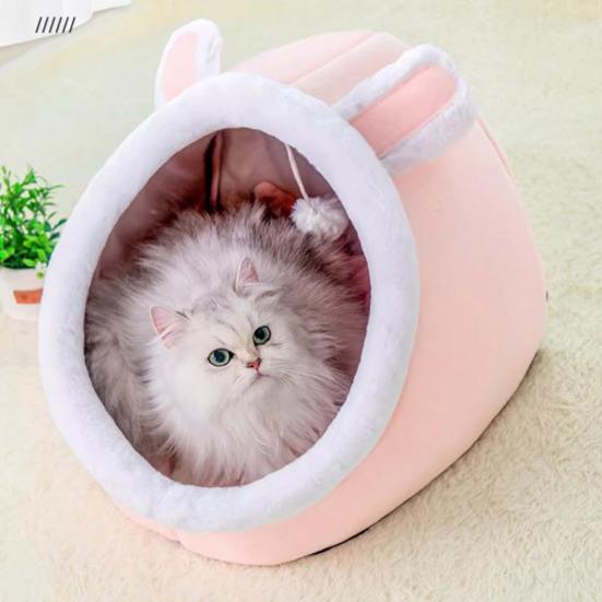 Kedi Mağara Yatağı İç Mekan Kediler Hayvan Şekilli Yarı Kapalı Yatak Asılı Toplu Rahat Sıcak Evcil Hayvan Sakinleştirici Yatak Küçük Köpekler Yavru Köpekler Kediler İçin