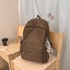 Schoolbag retro Hong Kong style plaid backpack 1011 new large capacity junior high school schoolbag women travel backpack