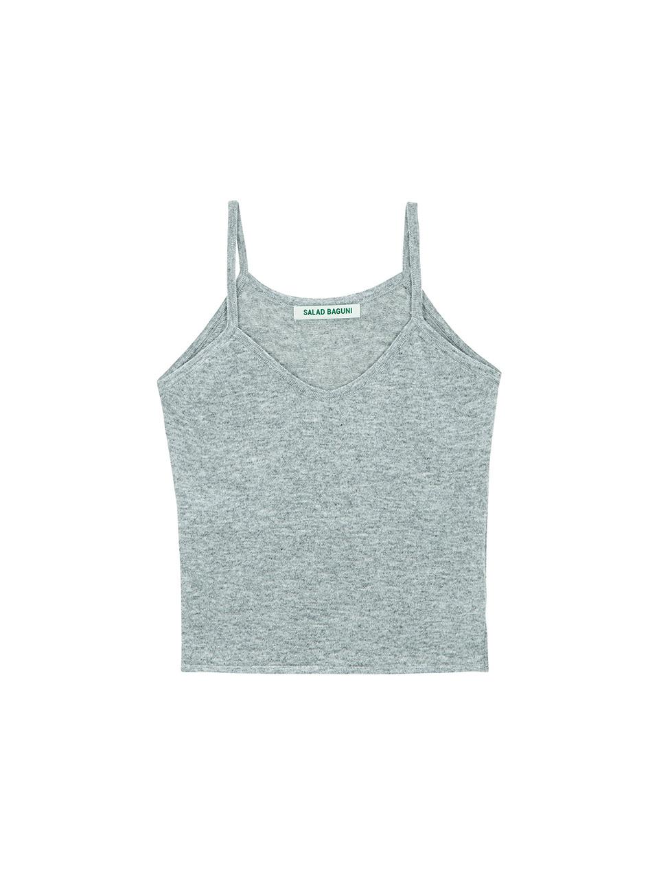 Salad Basket V-Neck Strap Top_Gray