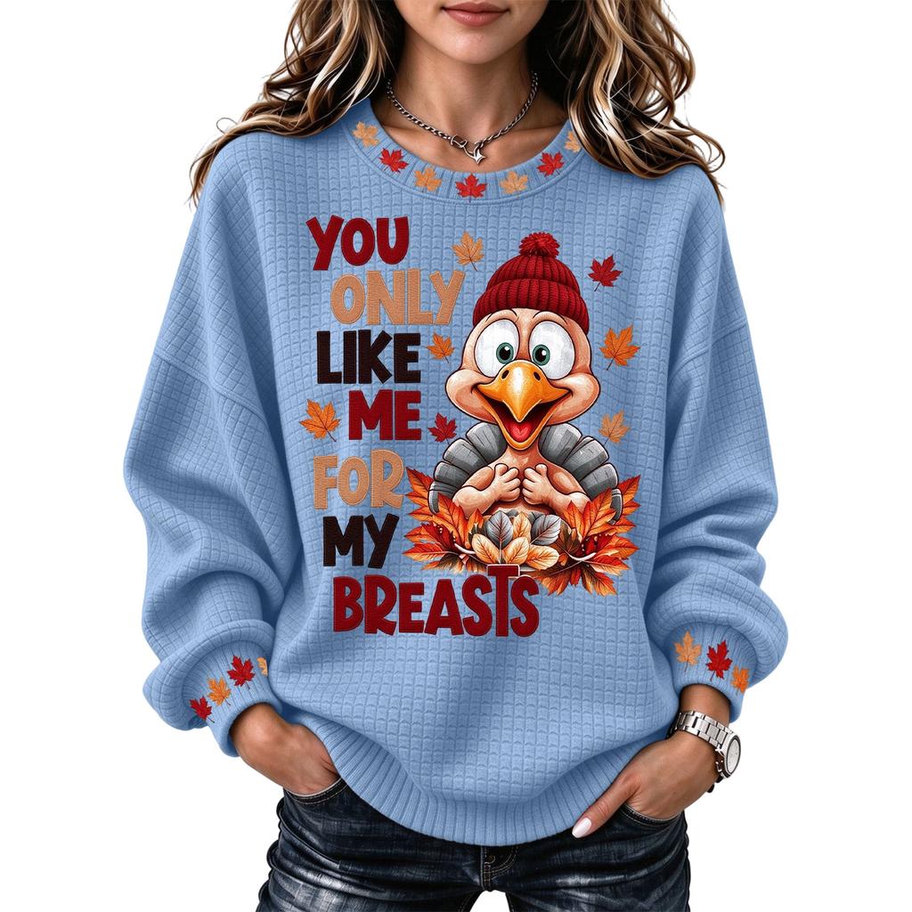 Women's Holiday Letter Print Sweatshirt Crewneck Long Sleeve Casual Pullover