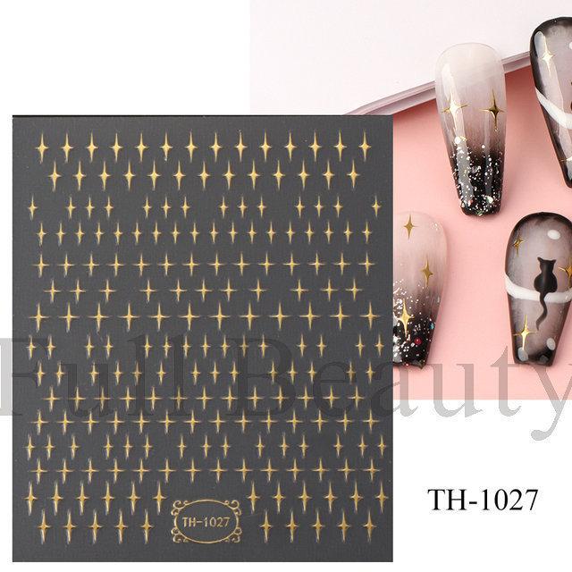 Nail Art Sticker Diablo Series European And American Halloween Laser Spider Scorpion Thin Fortitude Back Glue Nail Sticker