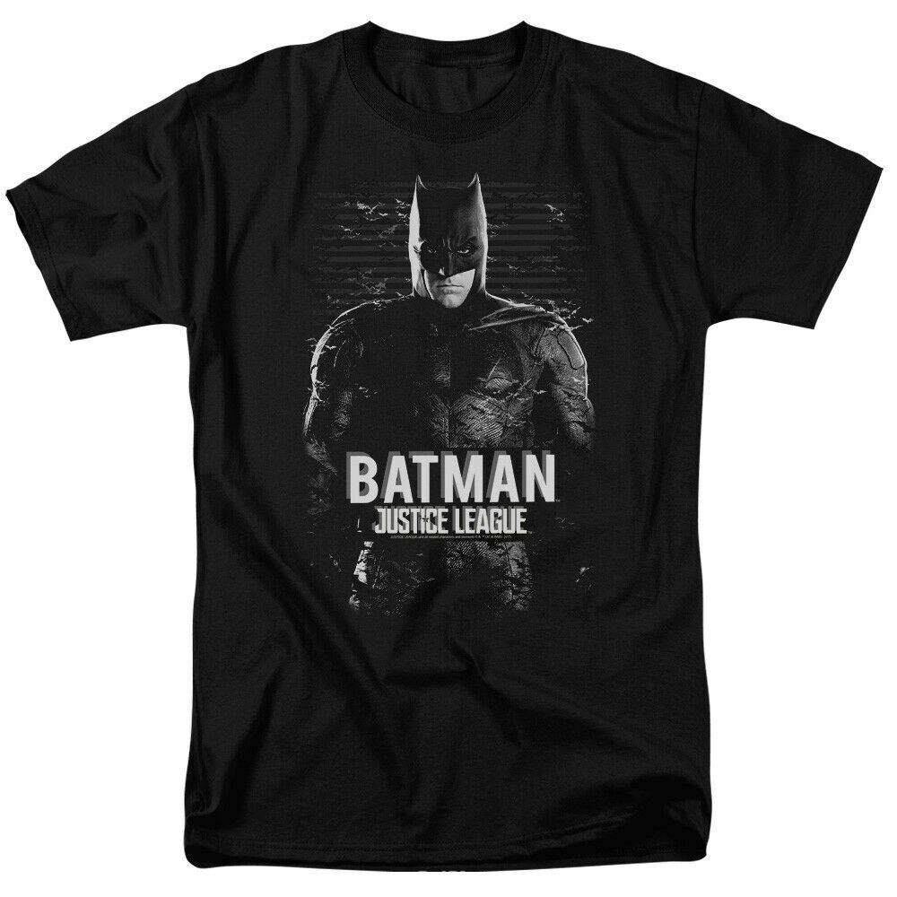 Justice League Batman T Shirt Licensed Comic Book Movie Tee Classic New Black L