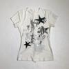 Short Sleeve Casaul Summer Streetwear Gothic T-Shirt Gothic Slim Tee Femme Crop Top 90s Vintage Clothes Women Tshirts Punk Sexy
