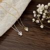 Collana con Ciondolo Fiocco e Perla Sintetica in Argento Sterling 925 Coreano per Donna Gioielli Squisiti Carini per Feste