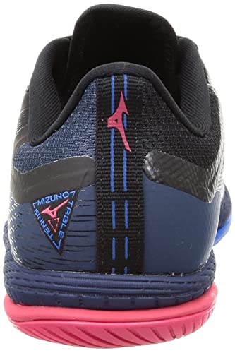 Mizuno Wave Drive NEO 3 Table Tennis Shoes, Black/Blue/Red, Size 25.0 Cm, 2E