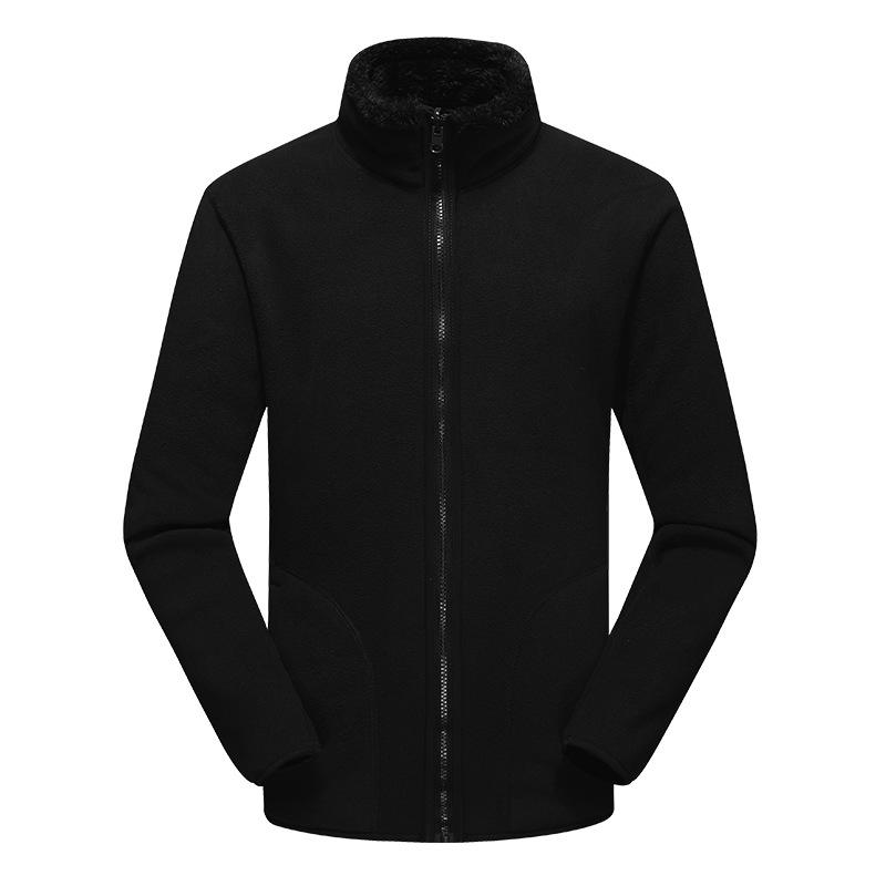 Unisex Polar Fleece Thick Jacket - Coral Fleece Liner for Autumn and Winter