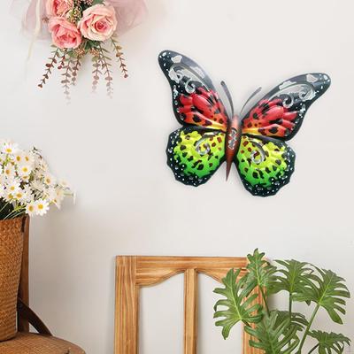 Butterfly Wall Sculpture Decoration Figurine Artwork Hanging Metal for Indoor Yard