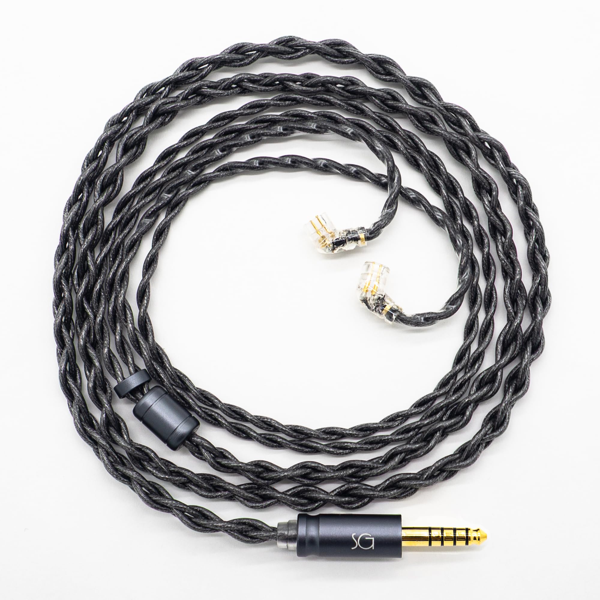 

SoundsGood Anthracite Handmade Recable with Graphene Single Crystal for OCC Upgrade Replacement Cable Coating, High-Purity Copper, Earphones, Cable,