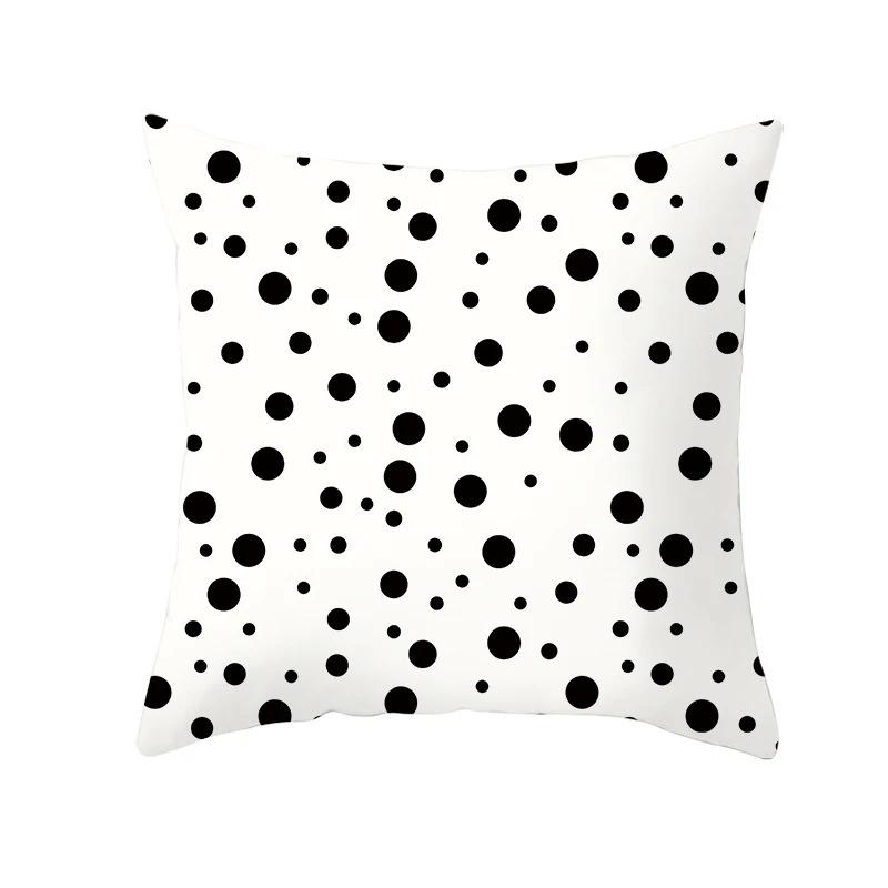Black and White Geometric Decorative Pillowcases Living Room Office Home Pillowcases Car Ornaments