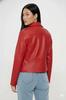 Leather Women's Handmade Genuine Red Casual Party Wear Stylish Jacket Lambskin
