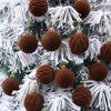 12pcs 6cm Christmas Tree Ball Pendant Flocked Xmas Tree Ornaments Christmas Spheres  New Year Noel