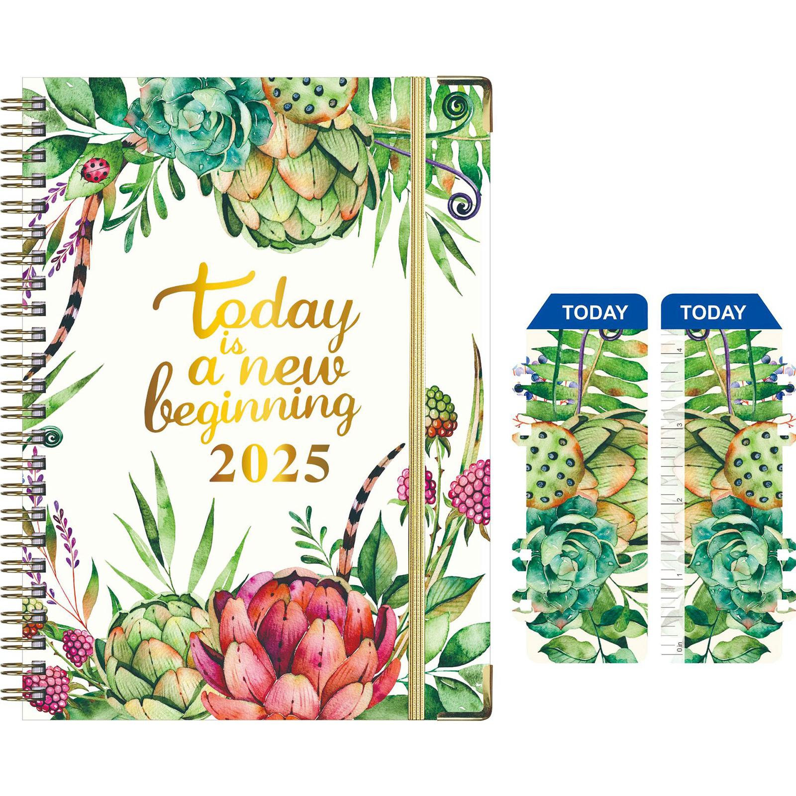 

2025 Еженедельный планировщик Блокнот с двойной спиралью Скрепление Еженедельный ежемесячный академический планировщик Янв 2025-Декабрь 2025 Ежемесячный индекс Метка 3