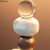 Creative Stone Stacking Statue Ornaments Desk Decoration Abstract Crafts Minimalist Rock Pile Sculpture Room Aesthetic Decor