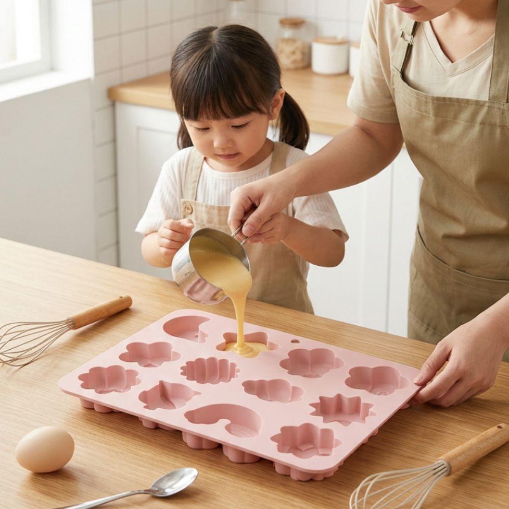 Food-Grade Silicone Chocolate Dessert Mold 12 Cavity Baking Cake Molds  Pastry Making