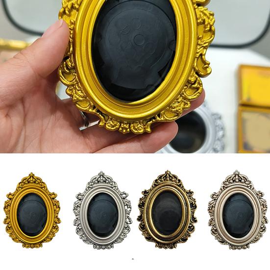 Vintage Photo Frame Refrigerator Magnet DIY Oval Picture Holder Decorative Fridge Magnet Home Kitchen Office Whiteboard Decor