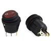 20A 12V DC 3 Pin Rocker Switch with Red LED Indicator for On Off For Toggle Use In Automotive and Boat Systems