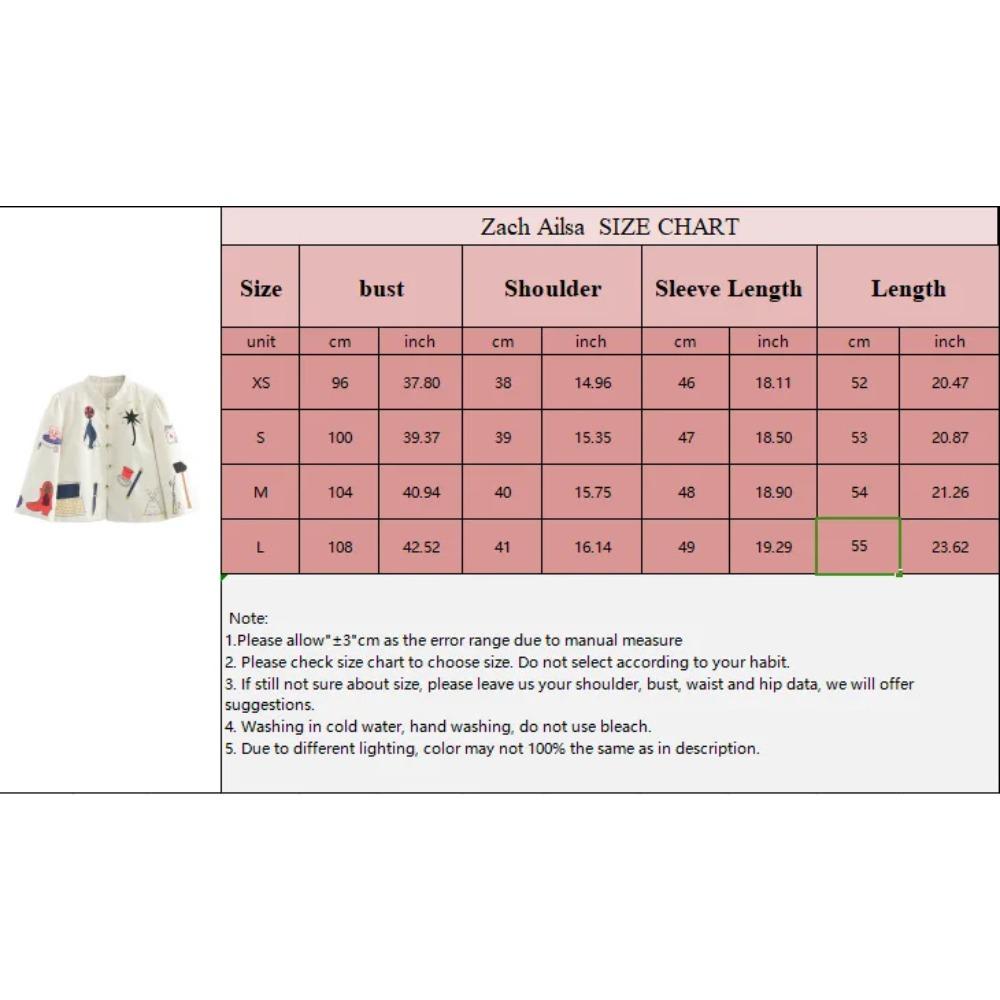 2024 våren vintage trykt kåpe for kvinner Uformelt stativ krage Single Breasted langermet jakke kvinnelig mote overfrakk
