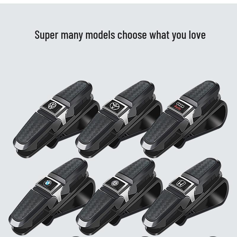 Multi-Functional Car Sunglasses Holder & Sun Visor Clip