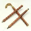 93.98 cm Serpent Handle Walking Stick Handmade Twisted Wood Cane with Brass Snake Head Custom Gift for Men and Women