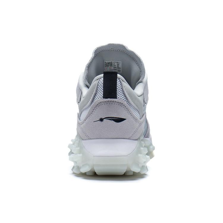 Li Ning Textile, Leather Trendy Cushioning Slip Resistant Abrasion Resistant Low Top Casual Shoes Men's Light Lime AZGS081-2