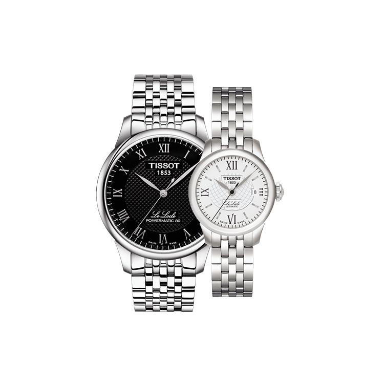 

TISSOT Le Locle Collection Automatic Mechanical Movement Unisex Watch 25.3mm Silver Dial Steel Watch Case T0064071105300+T41118333