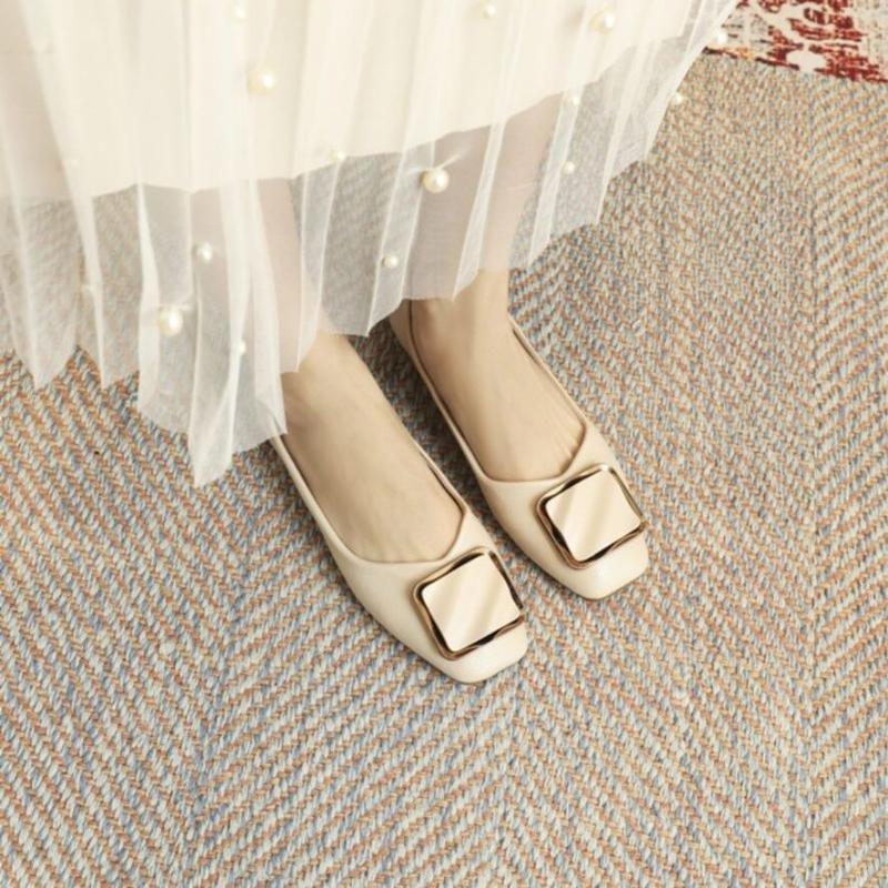 New Spring Autumn Soft soled Women's Shoes Squaretoe antislip flat Comfort casual workfootwear Fashion breathable ladies loafers